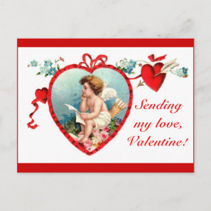 Vintage Valentine's Day Cupid Postcard