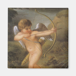 Vintage Valentines Day, Cupid with Bow and Arrow Magnet