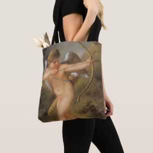 Vintage Valentines Day, Cupid with Bow and Arrow Tote Bag