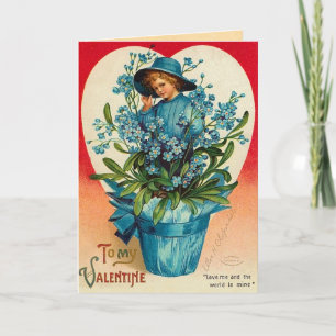 Vintage Valentine's Day Floral Card