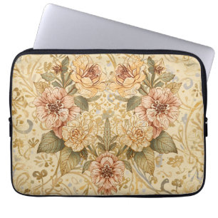 Vintage, Valentine's Day, Flowers and Love Heart Laptop Sleeve