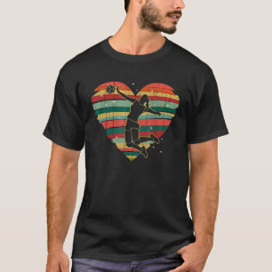 Vintage Valentines Day Heart Gifts Volleyball Play T-Shirt