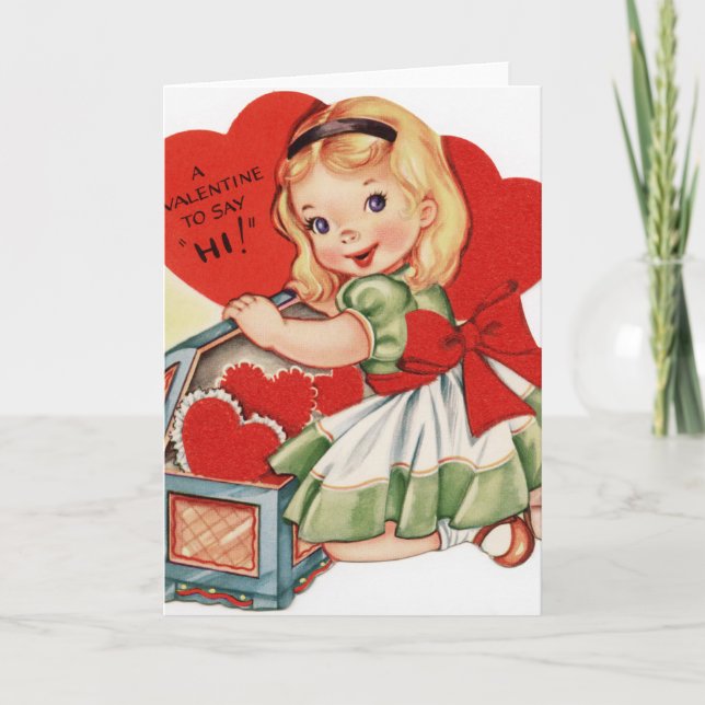 Vintage Valentines  Day Holiday Card (Front)