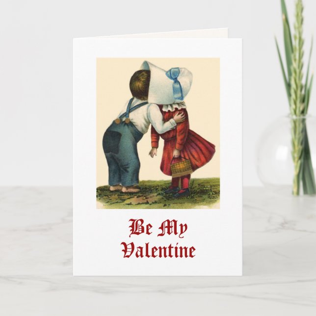 Vintage Valentine's Day Kissing Card (Front)