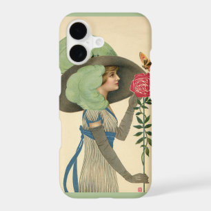 Vintage Valentine's Day, Lady Red Rose Butterfly