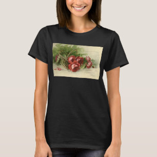 Vintage Valentine's Day Love, Crimson Red Roses T-Shirt