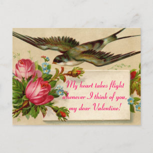 Vintage Valentine's Day My Heart Takes...Postcard Holiday Postcard