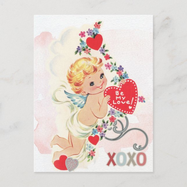  Vintage valentines day  postcard (Front)