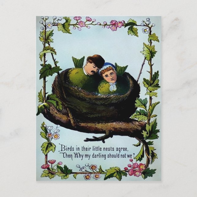 Vintage Valentines Day Postcard (Front)