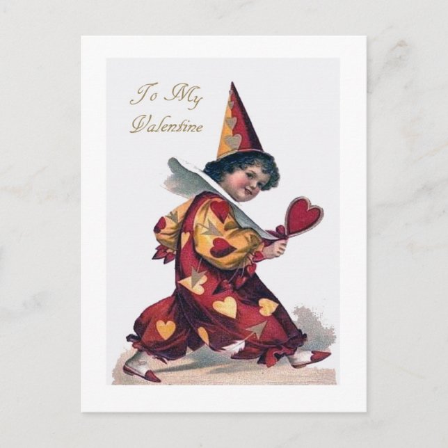 Vintage Valentine's Day Postcard old-fashioned (Front)