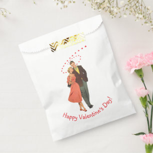Vintage Valentine's Day, Romantic Floating Hearts Favour Bags