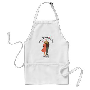 Vintage Valentine's Day, Romantic Floating Hearts Standard Apron