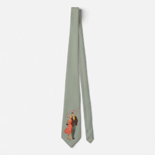 Vintage Valentine's Day, Romantic Floating Hearts Tie