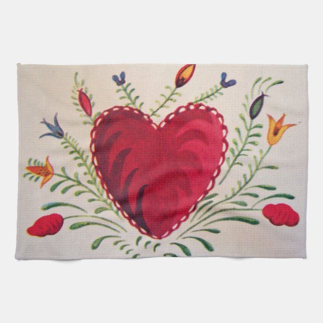 Vintage : Valentine's day - Tea Towel (Horizontal)