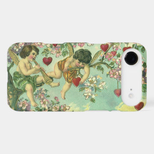 Vintage Valentines Day Victorian Cupids Heart Tree