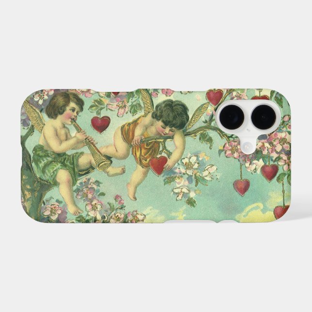 Vintage Valentines Day Victorian Cupids Heart Tree (Back (Horizontal))