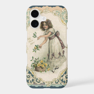 Vintage Valentine's Day, Victorian Girl with Roses