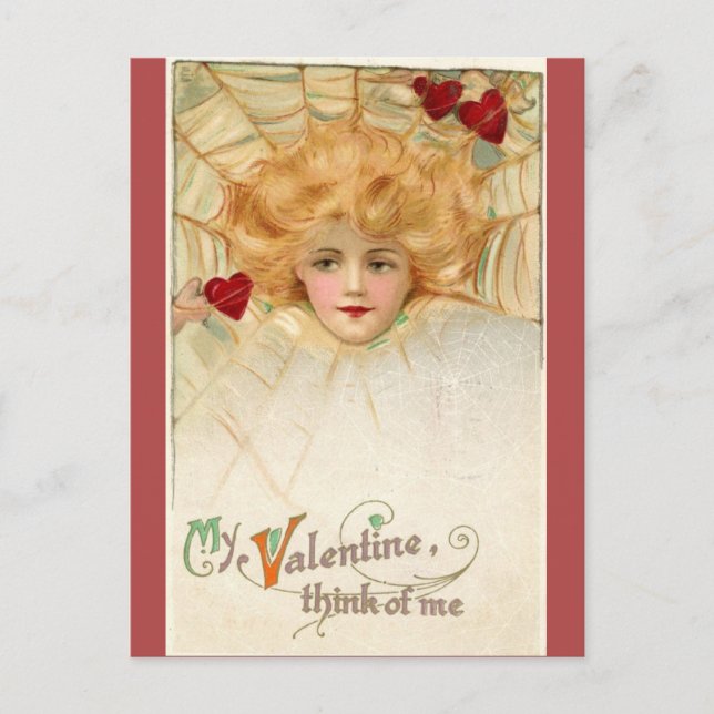 Vintage Valentine's Day Victorian Postcard (Front)