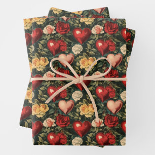 Vintage Valentine's Day Wrapping Paper