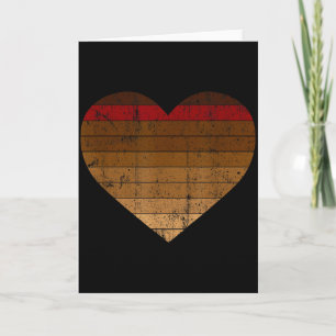 Vintage Valentines Heart Melanin African Black Pri Card