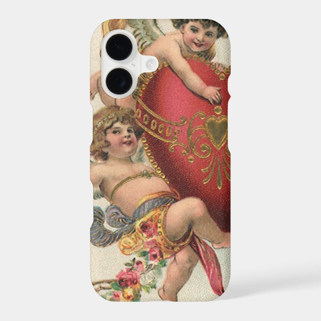 Vintage Valentines, Victorian Angels Cherubs Heart (Back)