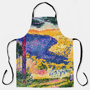 Vintage Valley with Fir painting Apron