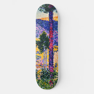 Vintage Valley with Fir painting Skateboard