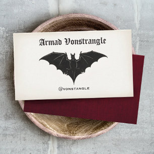 Vintage Vampire Bat  Business Card