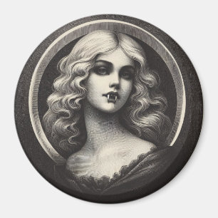 Vintage Vampire Gothic Horror Spooky Magnet