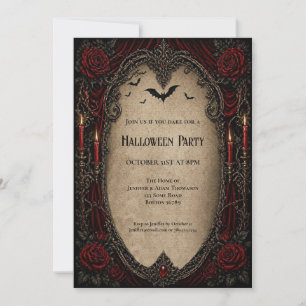 Vintage Vampire Halloween Party invitation