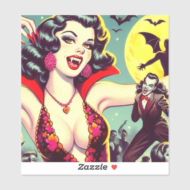 Vintage Vampire Horror Girl (Sheet)