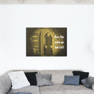 Vintage Vampire Horror Nosferatu Yellow Canvas Print