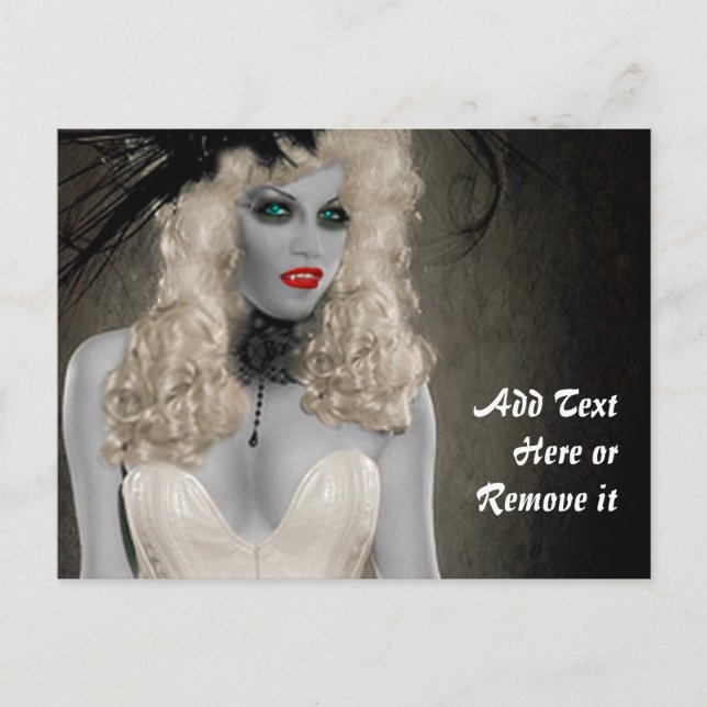 Vintage Vampire Post Card (Front)