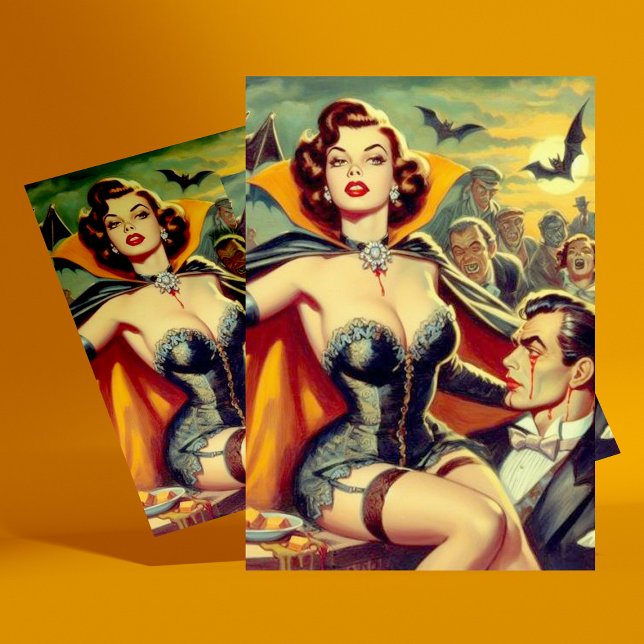 Vintage Vampire Woman Postcard (Creator Uploaded)