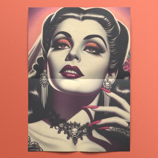 Vintage Vampire Woman Tissue Paper (Creator Uploaded)