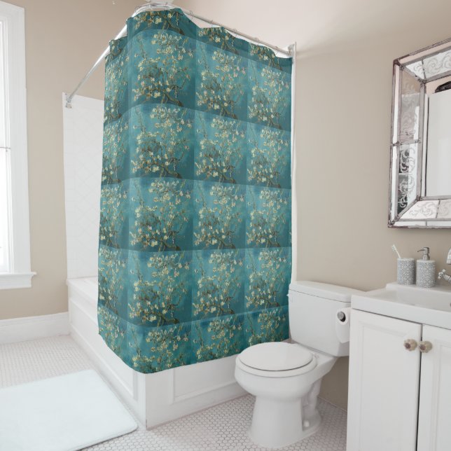 Vintage Van Gogh Almond Blossom Shower Curtain (In Situ)
