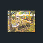 Vintage Van Gogh Garden of the Hospital in Arles   Canvas Print<br><div class="desc">A print of "Garden of the Hospital in Arles"  - the original painting was oil on canvas created in 1889 by Vincent van Gogh (1853 - 1890) while he was a patient at the mental hospital in the south of France.</div>