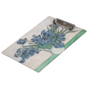 Vintage Van Gogh Irises Clipboard