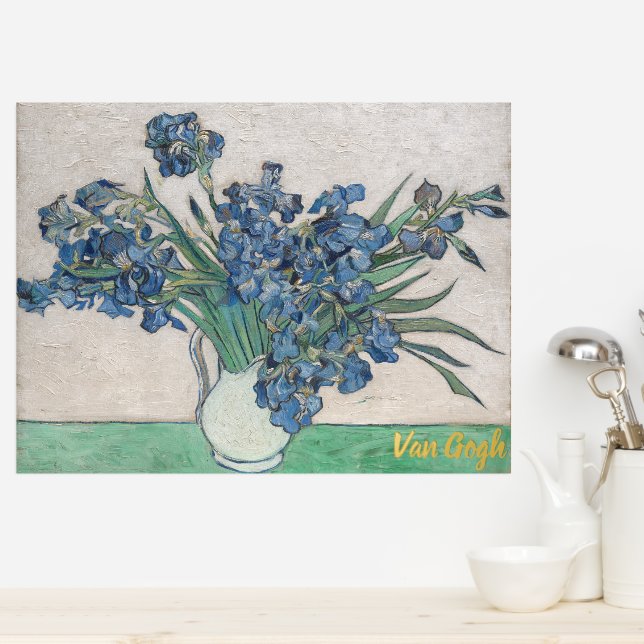 Vintage Van Gogh Irises Foil Prints (In Situ (Kitchen))