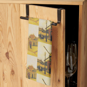 Vintage Van Gogh Paris Windmill Painting Tea Towel