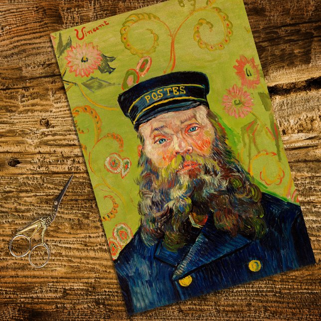 Vintage Van Gogh Postman Decoupage Tissue Paper (Creator Uploaded)