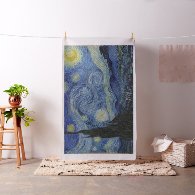 Vintage Van Gogh Starry Night Fabric (In Situ)