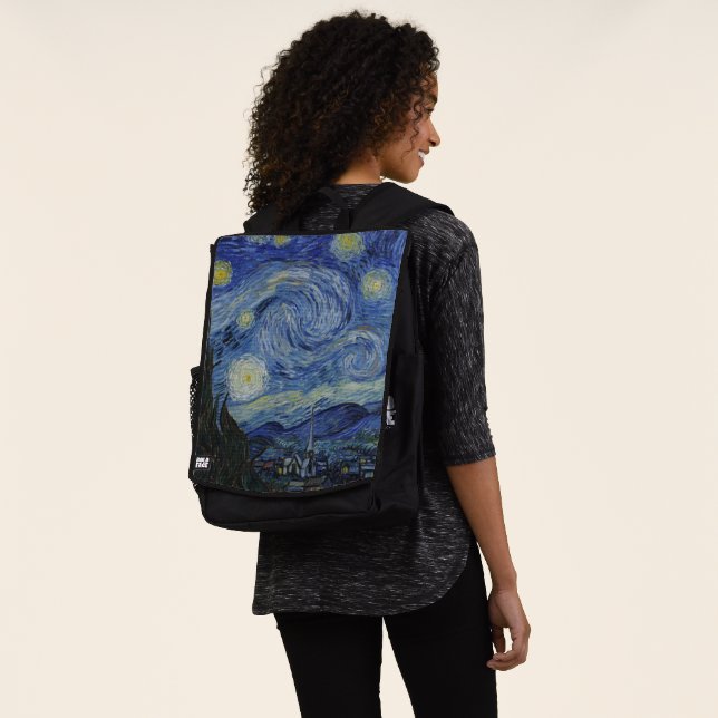 Vintage Van Gogh The Starry Night Backpack (Worn)