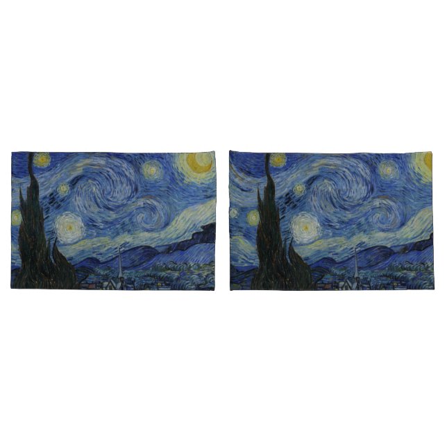 Vintage Van Gogh The Starry Night Pillowcase (Back-Set)