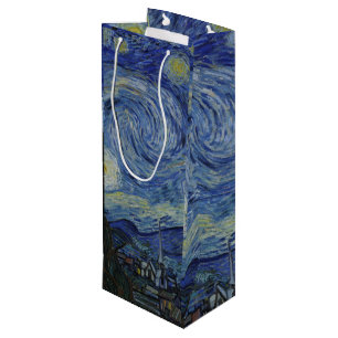 Vintage Van Gogh The Starry Night Wine Gift Bag