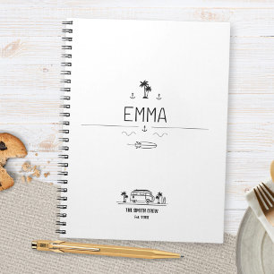 Vintage Van Life Surfer Crew Travel Journal