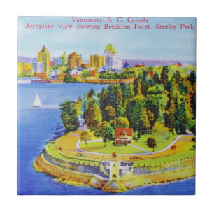 Vintage Vancouver Island Poster Tile