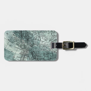 Vintage Vancouver Map Canada Pacific Coast Region Luggage Tag