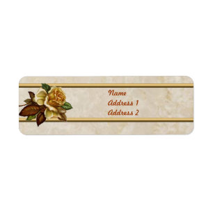 Vintage Vanilla Rose Label