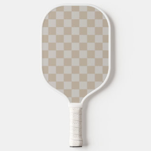 Vintage Vanilla White coffee cream chequered chess Pickleball Paddle